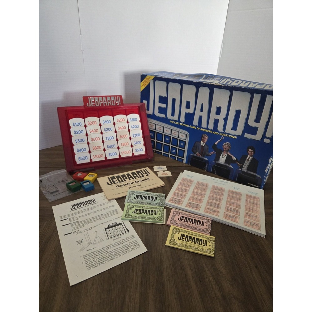 vintage 1986 Jeopardy! board game (1st Edition) produced by the Pressman Toy...